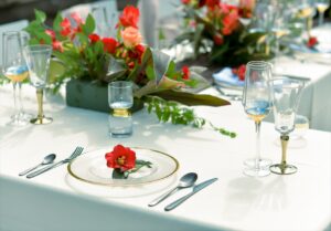 伊豆大島ウェディングパーティー　大島披露宴　大島椿装飾