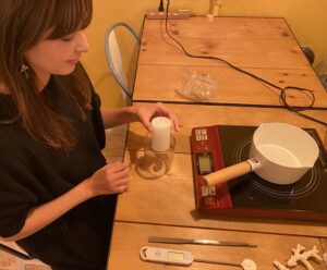 伊豆大島結婚式　大島ウェディング　キャンドルギフト作り